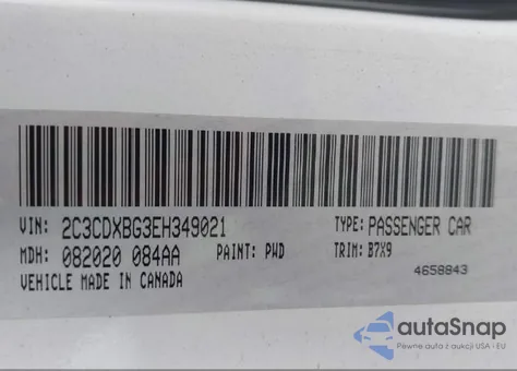 2014 Dodge Charger Se из США, поврежденный, VIN 2C3CDXBG3EH349021